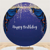 Runden Funkeln Und Lila Thema Glücklich Geburtstag Hintergrund